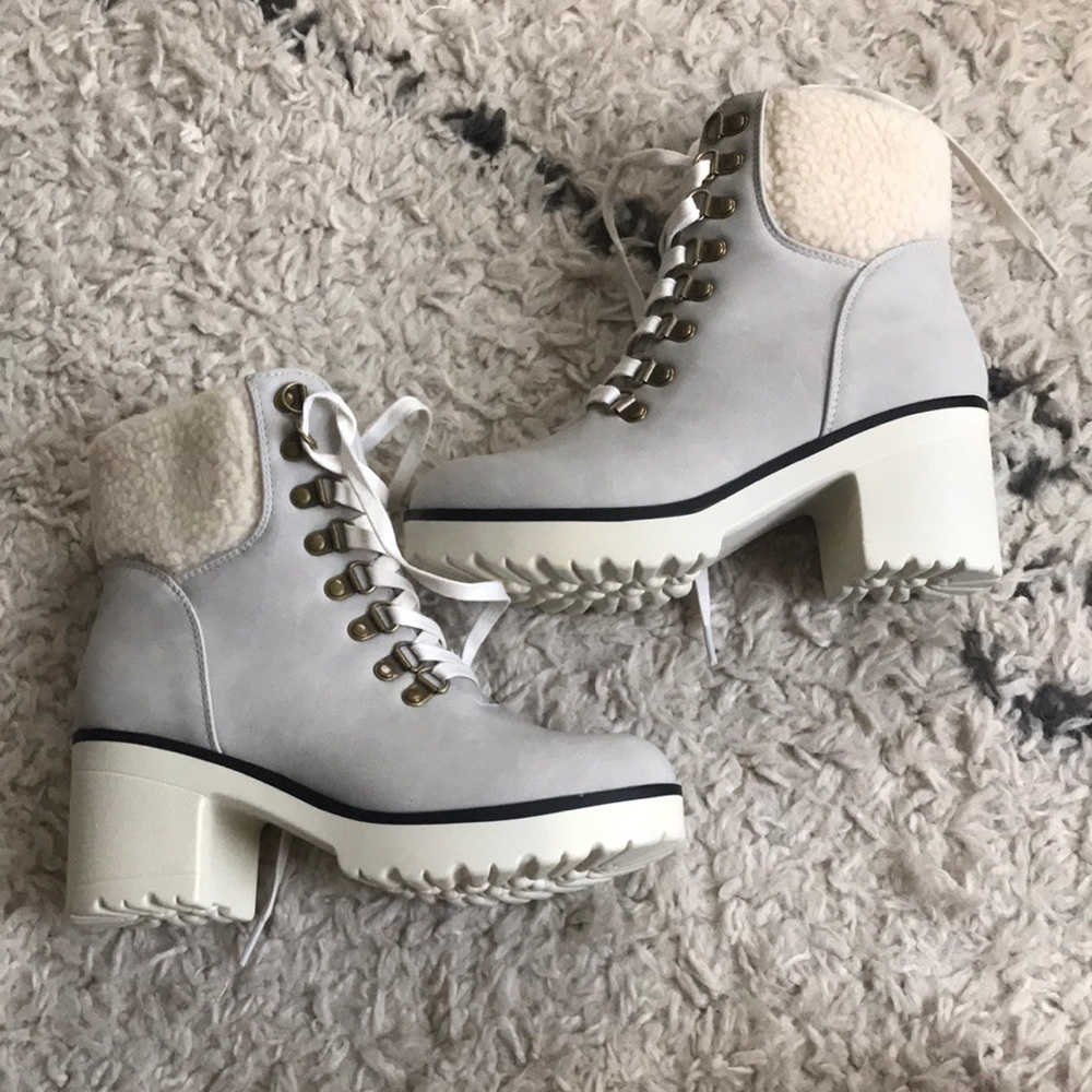 Gray fur boots. Never worn.